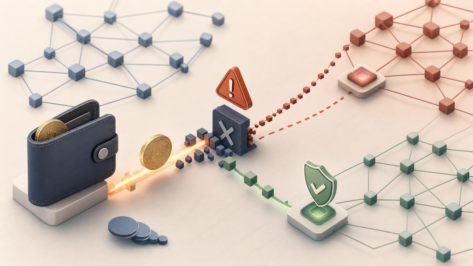 Persona comparando el activo, la red, la dirección y el estado de una transferencia de criptomonedas antes de confirmarla